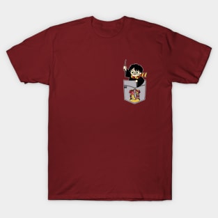 Boy with Scar on Forehead Pouchie Shirt - In Pocket T-Shirt